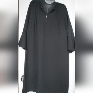 Lord & Taylor Viscose Stretch Ruffle Sleeve Little Black Dress – Size XL Elegant